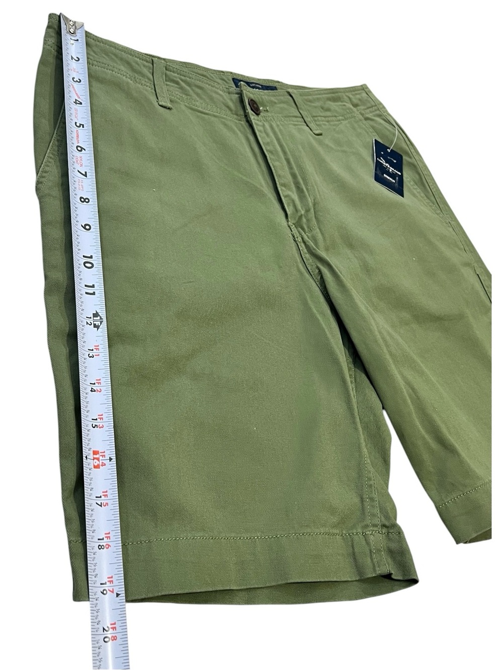 Lucky Brand Men's Chino Shorts, Flat Front, Color Olive Green, Size 31 - Picture 8 of 14